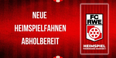 Neue Heimspielfahnen abholbereit