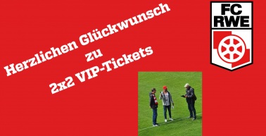 Zwei Mitglieder gewinnen VIP-Karten für das nächste Heimspiel gegen Martinroda